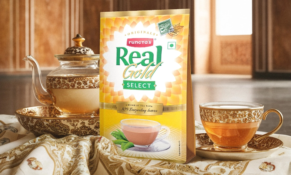 Tea packaging design from Rungta Tea.